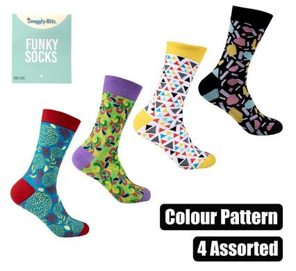 Socks unisex colour patterns asstd