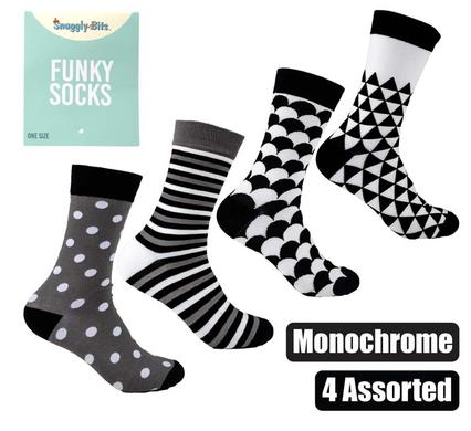 Socks unisex monochrome design