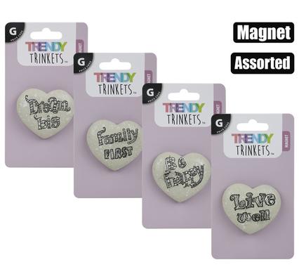 Magnet poly heart inspirational