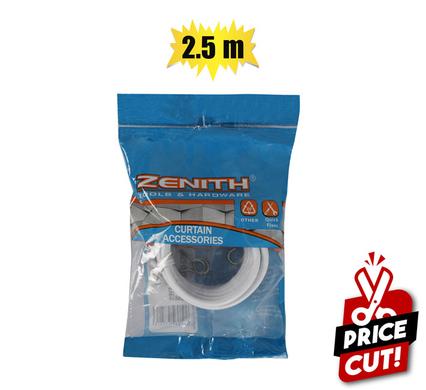 Curtain wire 2.5m+hooks+eyes zenith