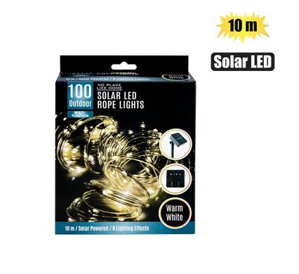 Light led-100 x warm wht 10m o-dr solar