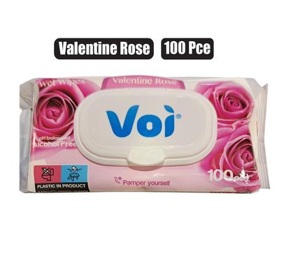 Voi wet-wipes 100pc valentine rose
