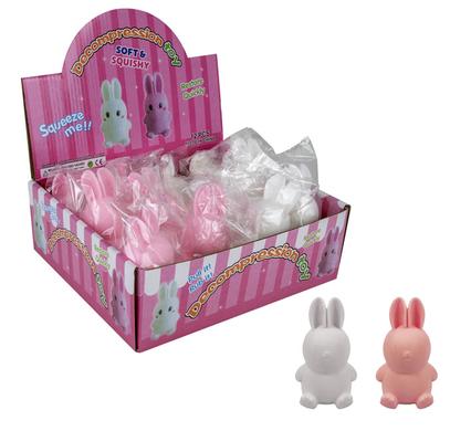 Easter novelty squishy bunny asstd