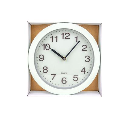 Clock wall pl sqr/rnd 23cm asstd