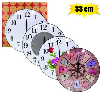 Clock wall pl round 33cm antique
