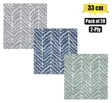 Serviettes 2ply 33cm 20pc arrows