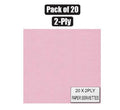Serviettes 2ply 33cm 20pc plain pink
