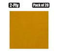 Serviettes 2ply 33cm 20pc plain yellow