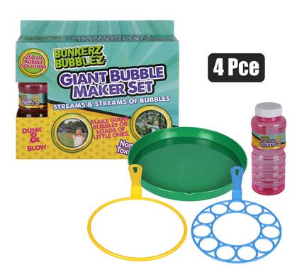 Giant bubble set with solution 4pc